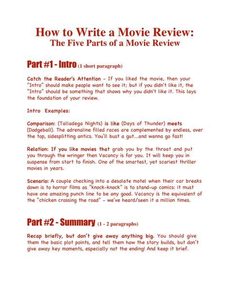 How To Write A Movie Review, Movie Review Essay, Literature Analysis, Creative Writing Essays, English Essay, Application Essay, Review Template, College Admission Essay, College Application Essay