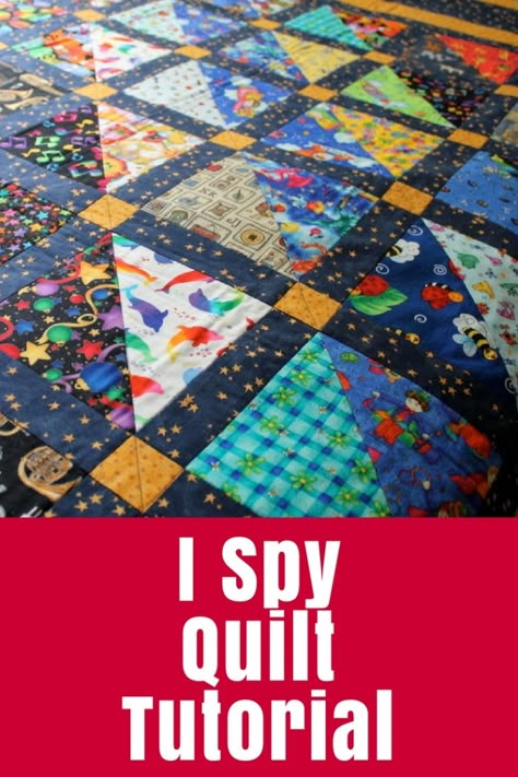 Kids Quilts Ideas, Eye Spy Quilt, I Spy Quilts, Disney Quilt, Kid Quilts, Quilts For Kids, I Spy Quilt, Quilting Blogs, Kids Quilts