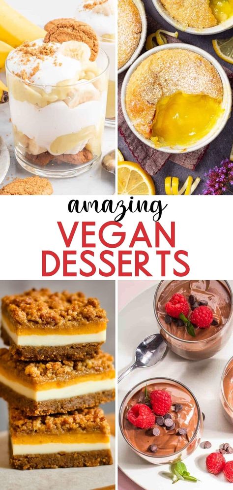 15+ Drool Worthy Vegan Dessert Recipes You Have to Try Delicious Vegan Desserts, Vegan Fruity Desserts, Fancy Vegan Desserts, Decadent Vegan Desserts, Easy Vegan Dessert No Bake, Vegan Healthy Desserts, Vegan Desserts Recipes, Vegan Trifle Desserts, Triffle Desserts Vegan