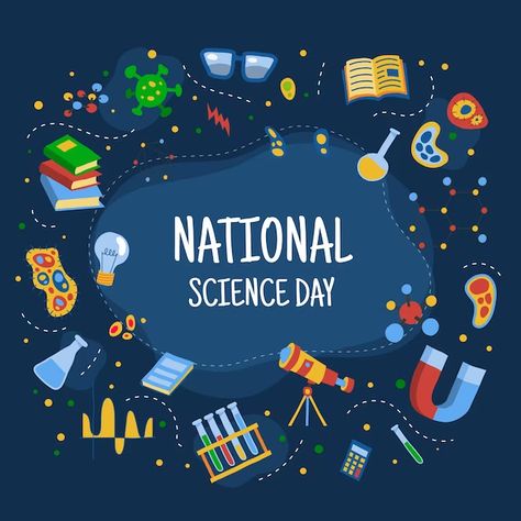 Premium Vector | Flat national science day illustration National Science Day, Balcony Grill Design, Grill Design, Creative Posters, Vector Photo, Graphic Resources, Science, Photo And Video