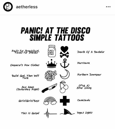 Brendon Urie Tattoo, Patd Tattoo, Emo Band Tattoos, Emo Tattoo Ideas, Twenty One Pilots Tattoo, Simple Tattoo Ideas, Pilot Tattoo, Emo Tattoos, Emo Trinity