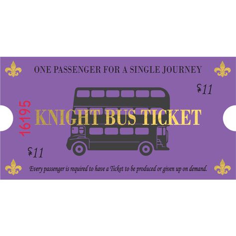 Knight Bus Ticket, Harry Potter Ticket, Harry Potter Knight Bus, Harry Potter Christmas Party, Harry Potter Printable, Harry Potter Night, Harry Potter Craft, Knight Bus, Harry Potter Journal