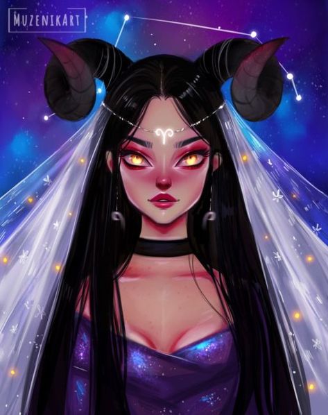 Arte Aries, Aries Aesthetic, Aries Art, Zodiac Characters, Anime Zodiac, Art Mignon, Astrology Art, Zodiac Art, Aries Zodiac