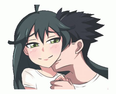 Stickers Couple, Cartoon Kiss, Ichigo Kurosaki Wallpaper, Kiss Sticker, Romantic Kiss Gif, Anime Kiss Gif, Dibujos Anime Chibi, The Perfect Couple, Gif Disney