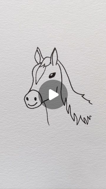 Stuff To Draw Easy Step By Step, Easy To Draw Farm Animals, Drawing A Horse Step By Step, Easy Horse Drawing Step By Step, Cartoon Horse Drawing Easy, Cute Horse Drawings, How To Draw Horses Step By Step, Horses Drawing Easy, How To Paint A Horse