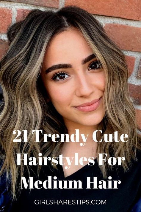 Cute And Easy Hair Styles For Medium Length Hair, Hair Cut Ideas For Girls Teens Medium, Teen Haircuts For Girls Medium, Teen Girl Haircuts Medium, Hairstyles For School Natural, Easy Everyday Hairstyles For Medium Hair, Hairstyles Videos Easy, Trendy Teen Haircuts, Cute Hair Styles Easy