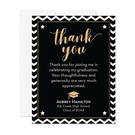 PRICES MAY VARY. This listing is for personalized Graduation Thank You FLAT cards with envelopes. The back of the notecard will be blank white. Flat Card Size: 4.25 x 5.5" (A2) Printed on premium 120 lb. white eggshell cover stock Personalized with your name, school, and graduation year White straight-flap envelopes included The minimim order quantity is 20 flat cards. Additional quantities are available; please select your desired number of notecards in the "Customize Now" section Return addres Matching Fonts, Diy Graduation Gifts, Diy Graduation, Hello Love, Cute Thank You Cards, Graduation Thank You Cards, Grad Party Decorations, Graduation 2024, Graduation Year