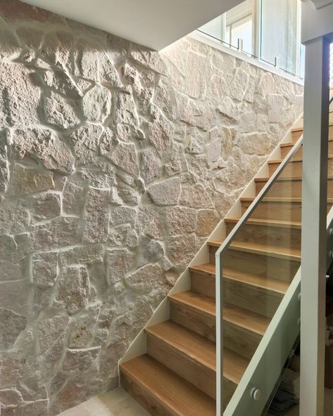 Who says stone cladding is just for outdoors?!  Check out this gorgeous interior wall in the gorgeous local luxury getaway - full of our products in almost every room - what a statement! This is our sandstone wall cladding, but we have a product to suit every need, every design, every taste, every price, and every budget. Stone Cladding Interior Walls, Sandstone Wall Cladding, Stone Cladding Interior, Sandstone Cladding, Sandstone Wall, Salt Stone, Stone Interior, Luxury Getaway, Gorgeous Interiors