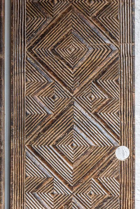 Hand-Carved Geometric Panels #6783 - Retrouvius Jeddah Tower, Salvaged Doors, Wood Relief, Wall Panelling, Period Property, Architectural House Plans, Wall Cladding, Architectural Salvage, Headboards