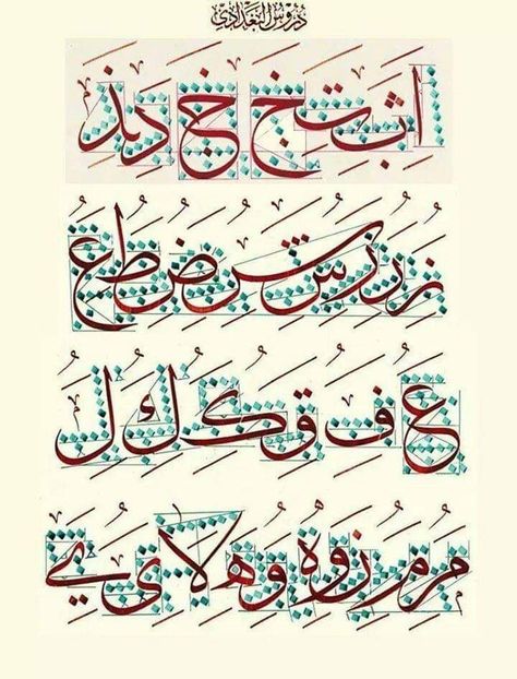 Calligraphy Alphabet Tutorial, Arabic Calligraphy Fonts, Basic Calligraphy, Arabic Calligraphy Artwork, Persian Calligraphy Art, Calligraphy Lessons, Art Arabic, Arabic Calligraphy Painting, Calligraphy Tutorial