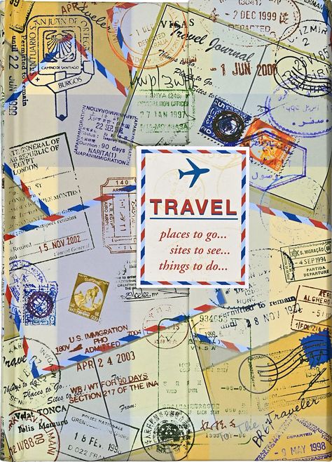 This smart journal is the perfect companion for your next trip. Its die-cut foldover front panel closes with a magnet to secure your writing. The design also features collages of travel ephemera on the covers and interior endsheets. 144 lightly lined opaque pages provide plenty of space for travel details, personal reflection, or jotting down favorite quotations or poems. Smooth-finish acid-free archival-quality ivory paper takes pen and pencil beautifully Compact size: 5'' x 7'' Journals To Buy, Book Front Page, Journal Front Page, Bucket List Europe, Peter Pauper Press, Diy Travel Journal, Travel Journals, Narita, Bag Essentials