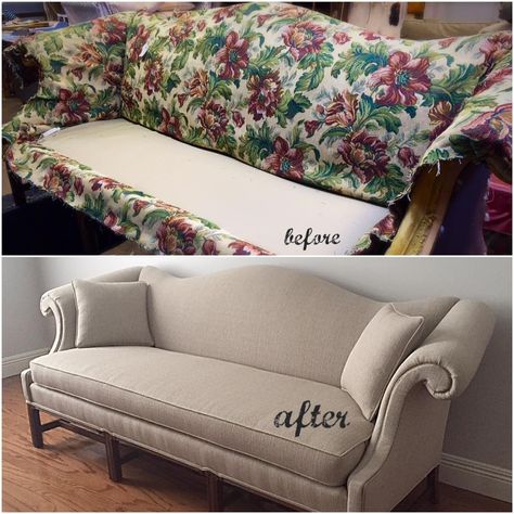 Camelback Sofa, Sofa Reupholstered, Floral Couch, Floral Sofa, Sofa Inspiration, Slip Covers, House Furniture Design, Home Goals, Home Upgrades