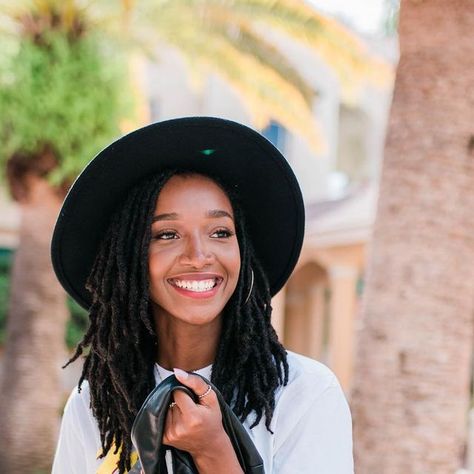 Desirae on Instagram: "Hey! Happy Monday!💕 I hope y’all enjoy your day! I’m trying to, but Tropical Storm Eta won’t let me be great.
🤷🏾‍♀️Florida Life.
•
#locslove #locjourney #locqueen #locs #locsstyles #loccommunity #prettygirlsloc #naturalhair #naturalhaircommunity #falloutfits #locdndope #curlylocs #starterlocs #blackgirlsrock #melaninpoppin #curls #healthylocs #iamlocd #goodlocday #hairgoals #naturalhairgoals #loccrush #melaninqueen #darkskinwoman #locinspiration #locgoals #naturalhair #trulydesirae #photography" Hats Over Locs, Hat With Locs, Florida Life, Starter Locs, Natural Hair Community, Tropical Storm, Enjoy Your Day, Melanin Poppin, Dark Skin Women