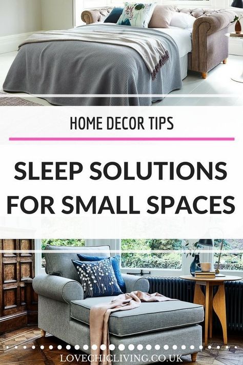 When you don't have space for a guest bedroom but love welcoming visitors to your home, you'll need a day bed, or guest bed or the best kind of sofa bed you can find. These are 3 unexpected sleep solutions for sleepovers that look stylish and fit into small homes brilliantly well! #lovechicliving #guestbedroom #guestbed #sleepover Small Space Sleeping Solutions, Sofa Beds For Small Spaces Tiny House, Day Beds Ideas Small Spaces, Olive Green Sofa, Airplane House, Sofa Bed Guest Room, Stylish Sofa Bed, Bed In A Box, Small Guest Bedroom