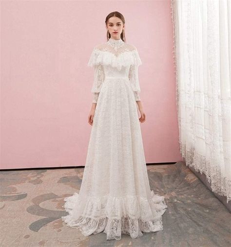 f670ef5d2d6bdf8f29450a970494dd64desc52743789ri Long Sleeve Bridal Dresses, Victorian Wedding Dress, Lavender Prom Dresses, Prom Dress Trends, Wedding Dress Prices, White Homecoming Dresses, Red Homecoming Dresses, Custom Prom Dress, Pink Homecoming Dress