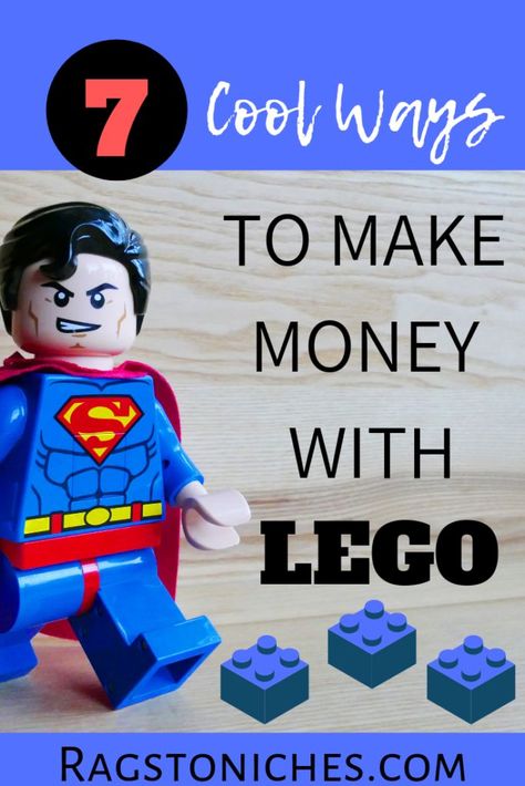 Here are 7 ways to make money with Lego! If you're looking to make money from your hobbies online, or ways to make money as a kid, or teen - then maybe you could make money online from your Lego hobby! Diy Lego Gifts For Adults, Lego Crafts To Sell, Lego Craft Ideas, Things To Build With Legos, Lego Home Decor, Fun Ways To Make Money, Lego Ideas To Build, Lego Crayons, Lego Hobby