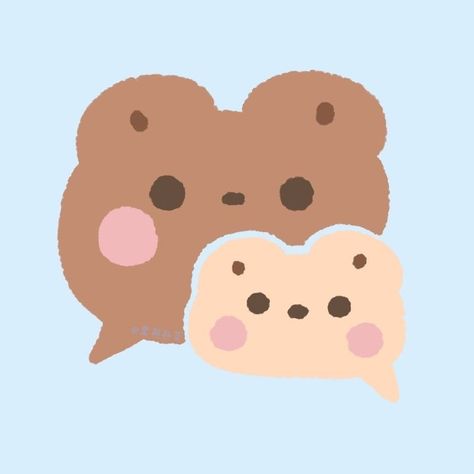 Message App Icon, App Design Ipad, Bear App, Message App, Rabbit Icon, Bear Icon, Kawaii App, Shortcut Icon, App Store Icon