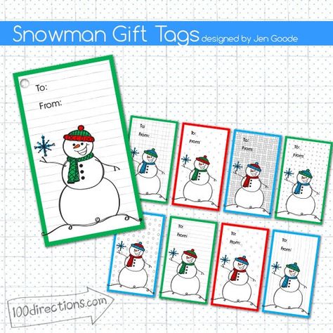 Free printable Snowman gift tags by Jen Goode for your Christmas gifts!  #christmas #diy #doityourself #crafter #diyideas #craft #crafting  #art #artsy  #freeprintable #printable #printables Snowman Coloring Page, Snowman Gift Tags, Free Christmas Tags, Snowman Coloring, Free Christmas Tags Printable, Snowman Tags, Free Printable Christmas Gift Tags, Snowmen Activities, Snowman Coloring Pages