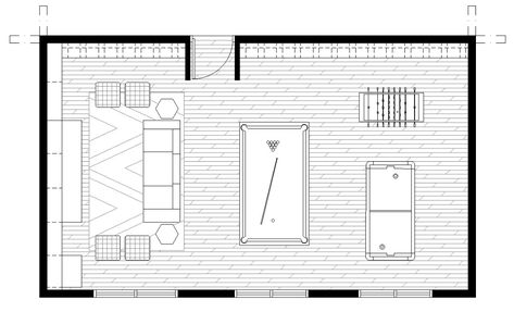 Game Room With Bar Ideas, Entertainment Room With Pool Table, Media Room Floor Plan, Family Room With Pool Table Layout, Entertainment Room Interior Design, Rec Room Layout, Rec Room Layout Ideas, Media Room Layout, Pool Table Game Room