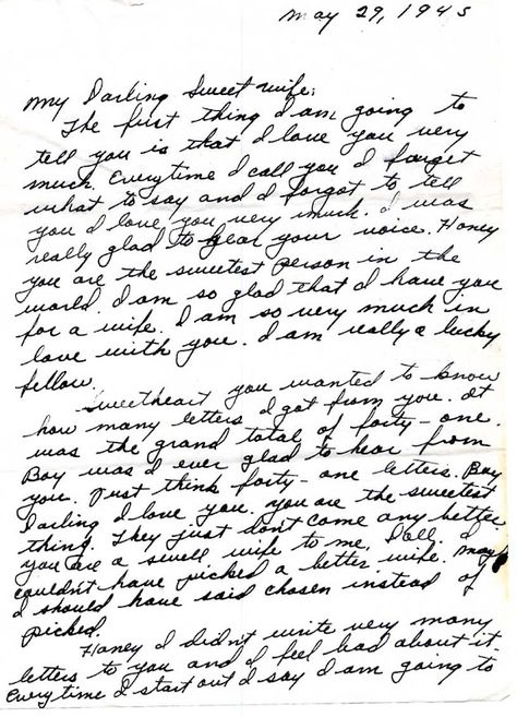 Osage Bluff Quilter: World War II love letter Morning Girl, Handwritten Letter, Old Letters, Cursive Writing, Handwritten Letters, Old Love, Ivy League, Vintage Lettering, Love Letter