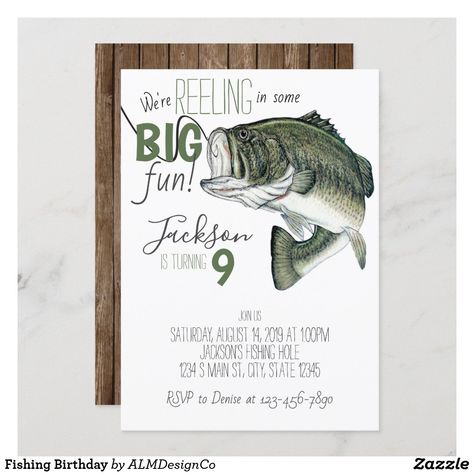 Fishing Theme Birthday, Fishing Birthday Invitations, Fish Birthday, Fishing Birthday Party, Fishing Party, Party Boy, 30th Birthday Invitations, Fishing Birthday, Fishing Theme