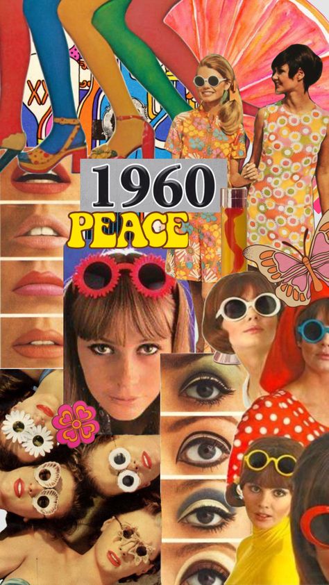 60s 60s Party Aesthetic, 1960s Theme Party, 1960s Party Theme, 60s Moodboard, 60s Fashion Illustration, 60s Looks, Sixties Outfits, 60s Fashion Hippie, 60s Gogo