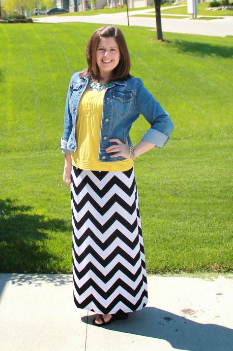 My New Favorite Outfit: Chevron to the Max Chevron Skirt Outfit, Plus Size Maxi Skirt Outfit, Plus Size Maxi Skirt, Cute Maxi Skirts, Chevron Outfit, Chevron Maxi Skirts, I Am Crazy, Church Clothes, Chevron Skirt