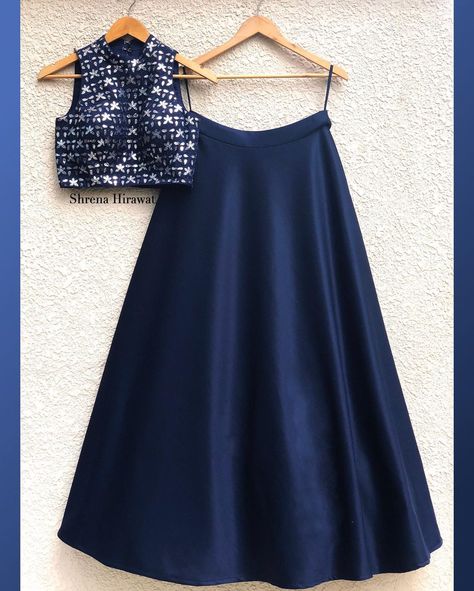 Leather Cutwork, Blue Skirt Outfits, Navy Blue Lehenga, Cut Work Blouse, Cutwork Blouse, Simple Lehenga, Indian Outfits Lehenga, Lehenga Designs Simple, Lehnga Dress