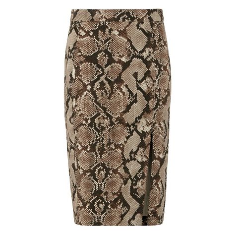 Pin for Later: It's Here, It's Here: Shop Altuzarra For Target Altuzarra For Target Pencil Skirt in Python Print ($35) Twill Skirt, Knee Length Skirt Pencil, Stylish Skirts, Skirt Trends, Python Print, Brown Skirts, Stretch Skirt, Work Style