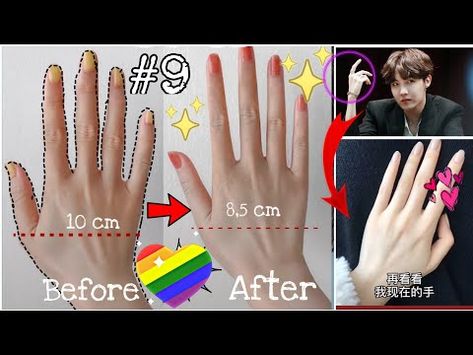 How To Make Hands Slim, Beautiful Hands Exercise, How To Have Long Fingers, How To Get Slim Hands, Slim Hands, How To Get Tall, Taller Exercises, How To Get Slim, Finger Exercises