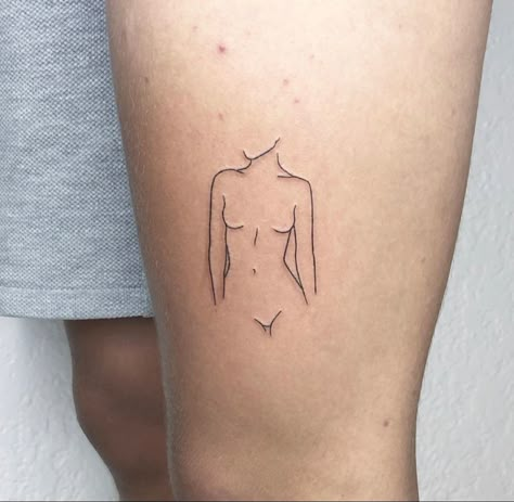 Small Artsy Tattoos, Small Easy Tattoos For Beginners, Non Binary Tattoo Ideas, Simple Cool Tattoos, No Shading Tattoo, Artsy Tattoo Ideas, Small Cool Tattoos For Guys, Cool Simple Tattoos For Guys, Small Tattoos Aesthetic