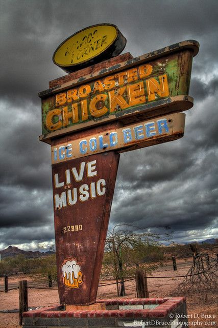 Desolate Desert Sign | A solitary sign advertising its berea… | Flickr Roadside Signs, Old Neon Signs, Retro Signage, Bg Design, Robert Doisneau, Ghost Signs, Vintage Neon Signs, In The Middle Of Nowhere, Middle Of Nowhere