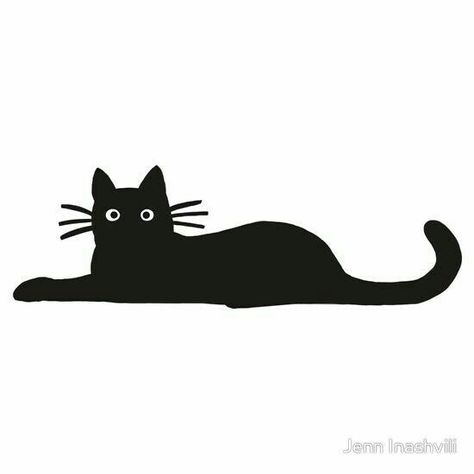 Black Cat Drawing, Black Cat Tattoos, Black Cat Sticker, Cat Tat, Image Chat, Black Cat Art, A Black Cat, Cat Quilt, Cat Silhouette