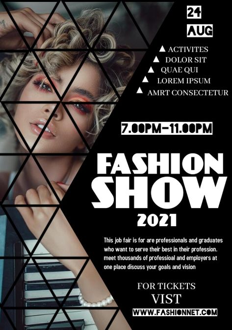 Pamplet Design, 90s Fashion Show, Fashion Show Poster, Job Fair, Promotional Flyers, Event Flyers, Fashion Magazine Cover, Change Background, Event Flyer