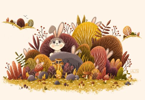 Wild Bunny, Forest Drawing, Picture Books Illustration, Book Illustration Art, Illustration Character, Bird Pictures, Easter Celebration, Childrens Illustrations, Illustration Character Design