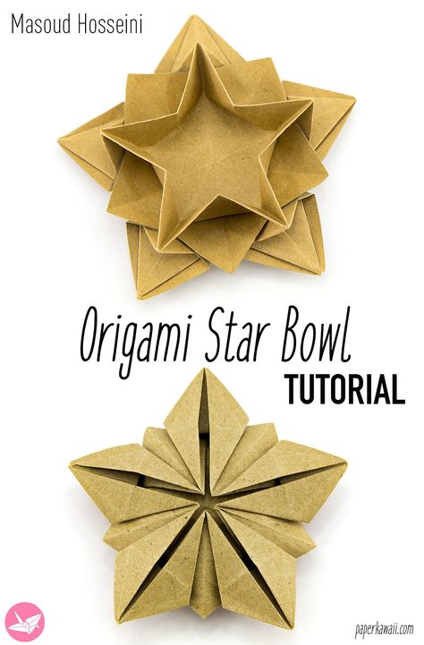 Origami Candle, Kawaii Origami, Origami Bowl, Paper Kawaii, 5 Point Star, Origami Star Box, Ornament Party, Origami Star, Cute Origami