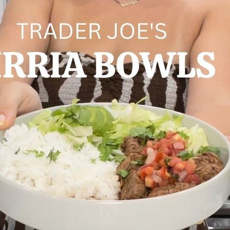 Kalena Alva on Instagram: "TRADER JOE'S MEALS EPISODE #14: Beef Birria Bowls✨ Okay I know this is hardly "cooking" but I know you guys love these easy, fool-proof meals so here's another one for ya 😋 This is the perfect easy weeknight dinner when you're craving some easy and delicious Mexican food! #kitk LIKE + SAVE + SHARE to make later! ➡️ Full recipe with all of the details and shoppable grocery lists on my website [www.kalenainthekitchen.com] also linked in my bio! #traderjoes #traderjoe Trader Joe Birria, Birria Rice Bowls, Trader Joe’s Beef Birria, Trader Joes Birria Recipes, Birria Bowls, Beef Birria Recipe, Beef Birria, Beef Tip Recipes, 2024 Board