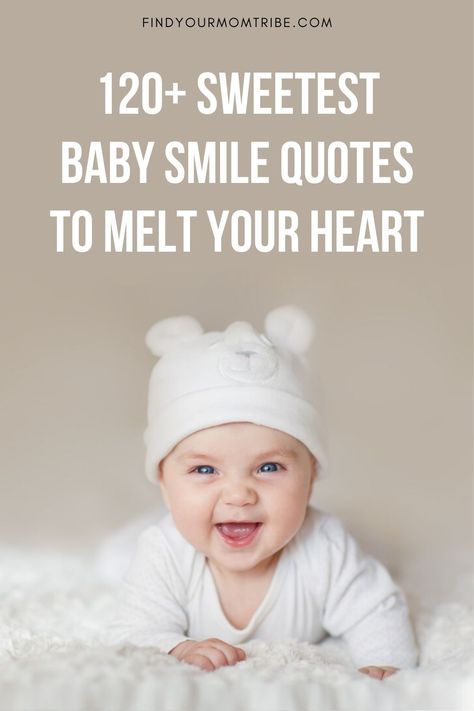 Over a hundred of the most heart-warming baby smile quotes to describe the wondrous smile of your baby boy or little girl. #babysmilequotes #cutebabyquotes #bestbebysmilequotes #bestbabyquotes #babysmilecaptions #babycaptions #babysayings #qoutesaboutsmile #babygirlquotes #babyboyquotes #smilecaption #cutesmilequotes #babysmiling #findyourmomtribe Quotes About My Babyboy, Kids Smile Quotes Happy, Baby Smile Quotes Instagram, Kids Smile Quotes, Baby Wishes, Baby Quotes And Sayings, Quotes For Baby Boy, Caption For Baby Boy Picture, Baby Boy Captions Instagram