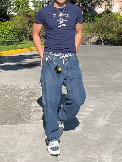 2000s Outfits Men, Baggy Jeans Outfit, Trendy Boy Outfits, 2000s Outfits, Street Style Outfits Men, Street Fashion Men Streetwear, Guys Clothing Styles, Mens Outfit Inspiration, Mens Fashion Streetwear