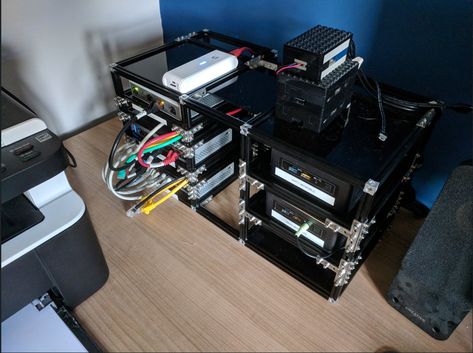 New homelab rack and Unifi network upgrade - MakerBeam Diy Network Rack, Home Server Rack, Computer Rack, Nas Server, Gaming Computer Setup, Network Rack, Slow Computer, Hobby Desk, Home Lab