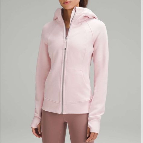 Lululemon Full Zip Scuba Hoodie Baby Pink, Size 4 Brand New Condition. Zero Flaws! “-Naturally Breathable -Soft Against Skin -Lightweight Warmth -An Easy Fit That Floats Away From Your Body -Sits Below The Waistband For Moderate, Everyday Coverage -Ribbed Panels At The Sides And Under The Arms For Added Mobility -Front Pockets With An Interior Media Pocket -Thumbholes Help Keep Sleeves Down And Hands Warm -Elastic Zipper Pull Doubles As An Emergency Hair Tie Mesh: 89% Nylon, 11% Elastane Rib: 97 Lululemon Full Zip Scuba, Lululemon Scuba Full Zip, Scuba Hoodie, Lululemon Scuba Hoodie, Lululemon Scuba, Women's Hoodies, Women Hoodies Sweatshirts, Lululemon Women, Cotton Fleece