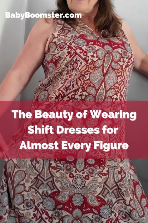 Why shift dresses have the best design for most body shapes. Plus Size Summer Outfits Over 50, Summer Knee-length Shift Dress, Shift Dress For Day Out, Mini Length, Cheap Knee-length Shift Dress, Summer Shift Dress, Lined, Spring Knee-length Shift Shirt Dress, Shift Dresses For Women, Shift Dress Outfit, Dresses For Women Over 50