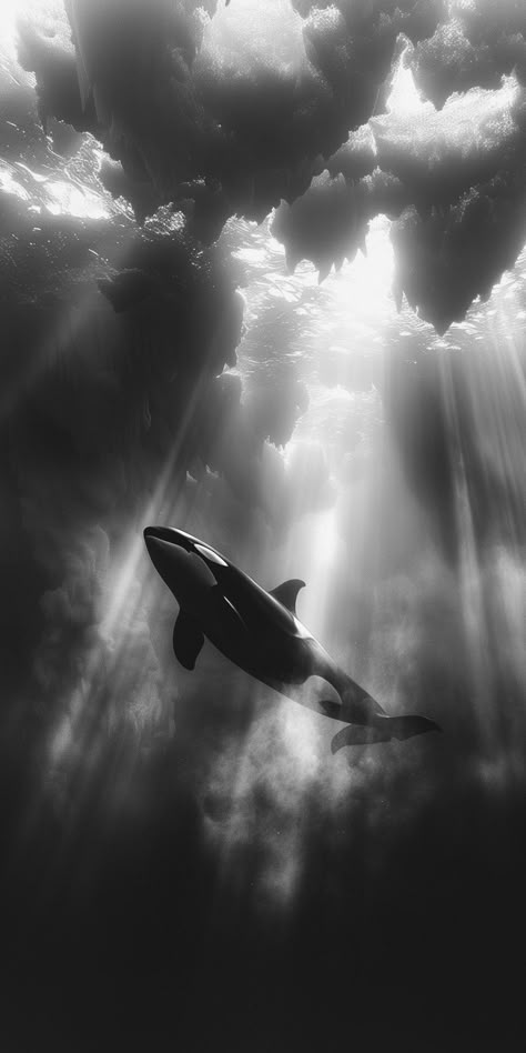 Orca Wallpaper Aesthetic, Aethetics Picture Wallpaper, Killer Whale Wallpaper, Orca Pictures, Orca Wallpaper, Orcinus Orca, Camping Photography, Beautiful Sea Creatures, Dark Wallpaper Iphone