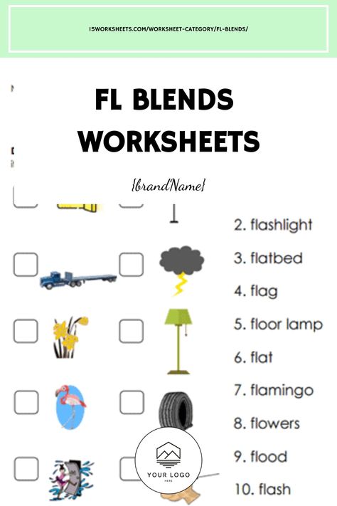 These free worksheets test student's skills in recognizing and creating words like "flower," "flag," "flame," and other words with the "fl" consonant blend. Fl Blends Worksheet, Variant Vowels, Letter Blends, Student Skills, Blends Worksheets, Holiday Science, Learning Phonics, Blending Sounds, Consonant Blends