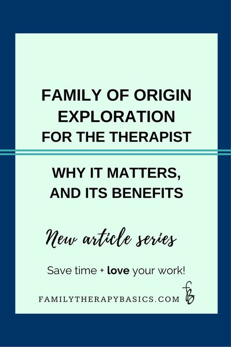 Learn why it's important to explore your family of origin dynamics in order to live and work well as a therapist or counselor. This is the first post in a series on the family of origin exploration process for therapists.: Family Genogram, Divorce Counseling, Counseling Techniques, Family Of Origin, Play Therapy Techniques, Therapy Techniques, The Therapist, Therapy Practice, Counseling Kids