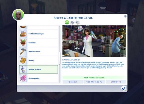 Mod The Sims: Natural Scientist Career by Dero • Sims 4 Downloads Sims 4 Jobs, Crazy Scientist, Sims 4 Traits, Sims 4 Cc Kids Clothing, Sims 4 Gameplay, Sims House Design, Oceanography, Science Biology, The Sims4