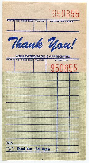 I really like to find different ways to say "Thank you!"   I like this one - a retro guest check - the kind that you would have found at tha... Cv Inspiration, Handwritten Text, 카드 디자인, Art Deco Posters, Vintage Printables, Art Journals, Graphic Design Posters, Vintage Paper, Free Image