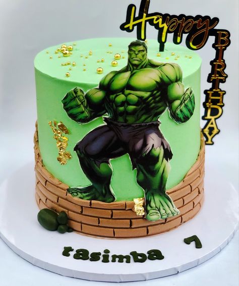 Hulk Cake Ideas, The Hulk Cake, Bolo Do Hulk, Bolo Hulk, Hulk Birthday Cakes, Hulk Cake, Sweet Birthday Cake, Hulk Party, Rodjendanske Torte