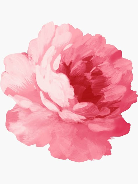 Peony Painting, Pink Peony, Beautiful Stickers, Painting Flowers, Pink Peonies, Blue Butterfly, 그림 그리기, Pink Flower, Painting Inspiration