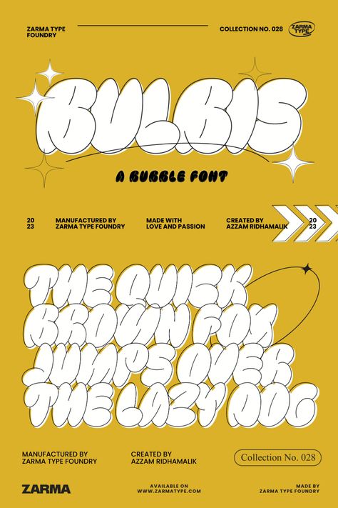 Unleash Nostalgia and Funk with Bulbis Bubble Font! Bubble Graffiti Font, Ceramic Website, Bubble Typeface, Funky Typeface, Bubble Graphic Design, 2000s Graphic Design, Bubbly Fonts, Funky Graphic Design, Retro Bubble Font